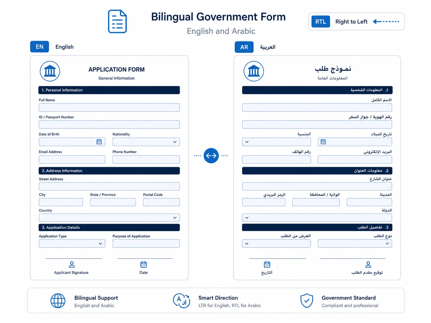 Arabic & Bilingual Forms