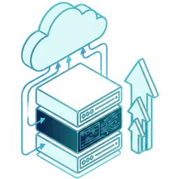 Scalable cloud infrastructure illustration